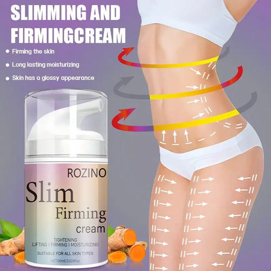 ROZINO Cream - Tightens Loose Belly Skin & Skin On Legs Arms Body & Butt - 60ml Moisturizing Formula for Defined Look