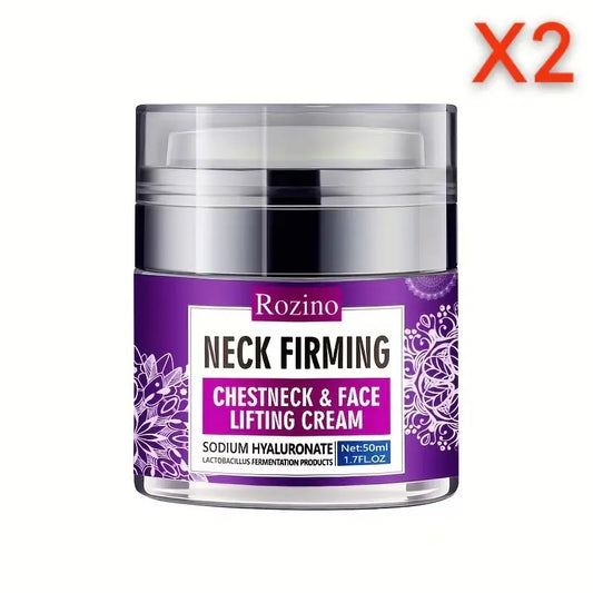 Rozino Neck Firming Cream - Lightweight Moisturizing Hydrating Formula for Firm Neck Chest & Face - Daily Moisture Enhancer - 50ml