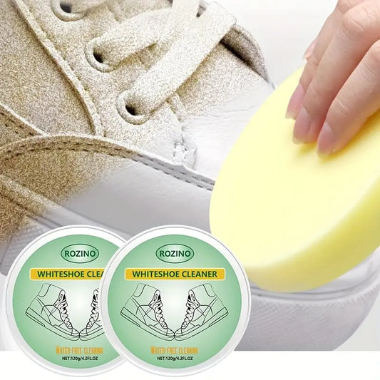 ROZINO White Shoe Cleaner with Surfactant Water-Free for Stain Removal & Brightening Anti-Pollution Dust Prevention 120g/4.2fl.oz