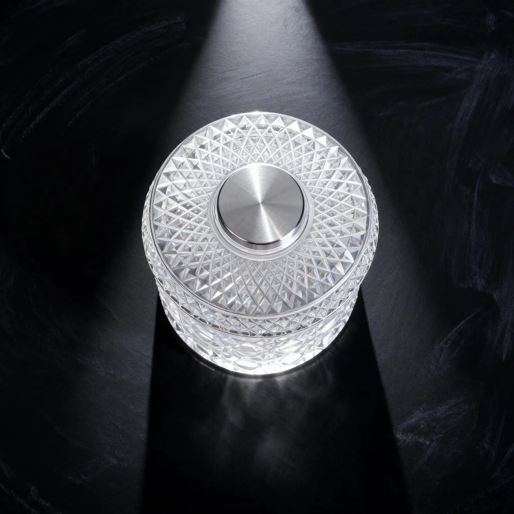 Luxury 360° Spinning Crystal Glass – Star-Cut Stress Relief Whiskey & Wine Glass, Elegant European Barware Gift，Rotating Glass Cup Spinning Glass Cup