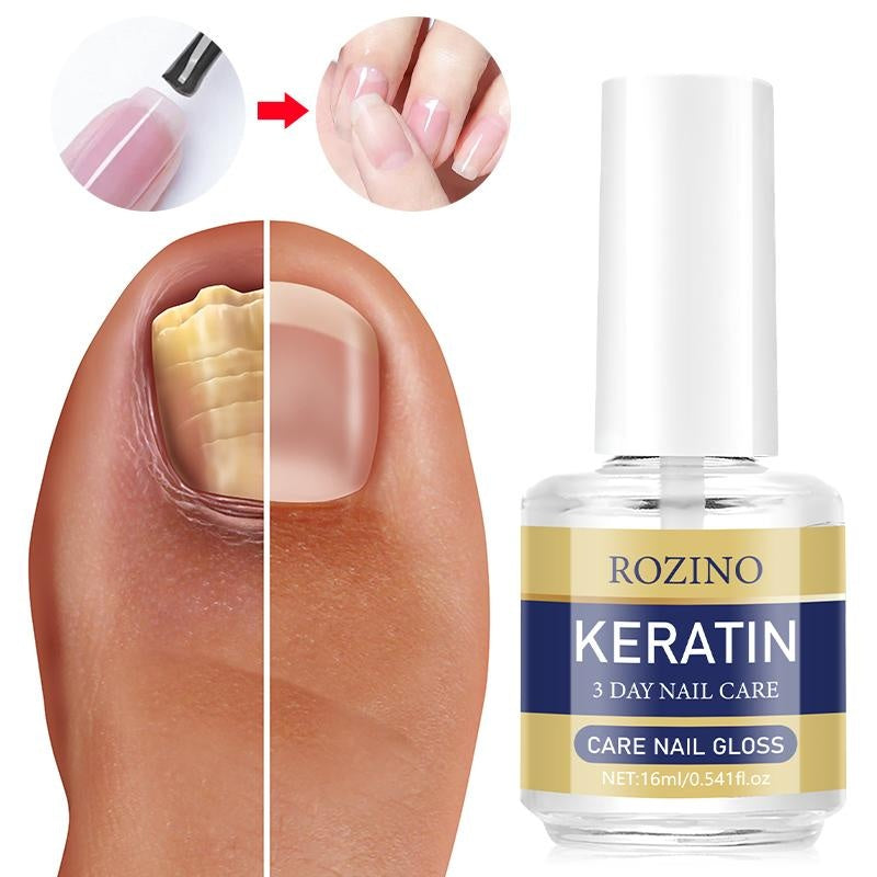 [3 bottles]ROZINO 3 Days Nail Care Keratin Amino Acid Formula for Superior Nail Nourishment Lightweight Moisture Boosting Daily Manicure 16ml