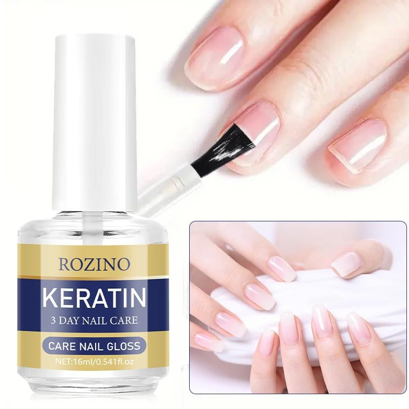 [3 bottles]ROZINO 3 Days Nail Care Keratin Amino Acid Formula for Superior Nail Nourishment Lightweight Moisture Boosting Daily Manicure 16ml