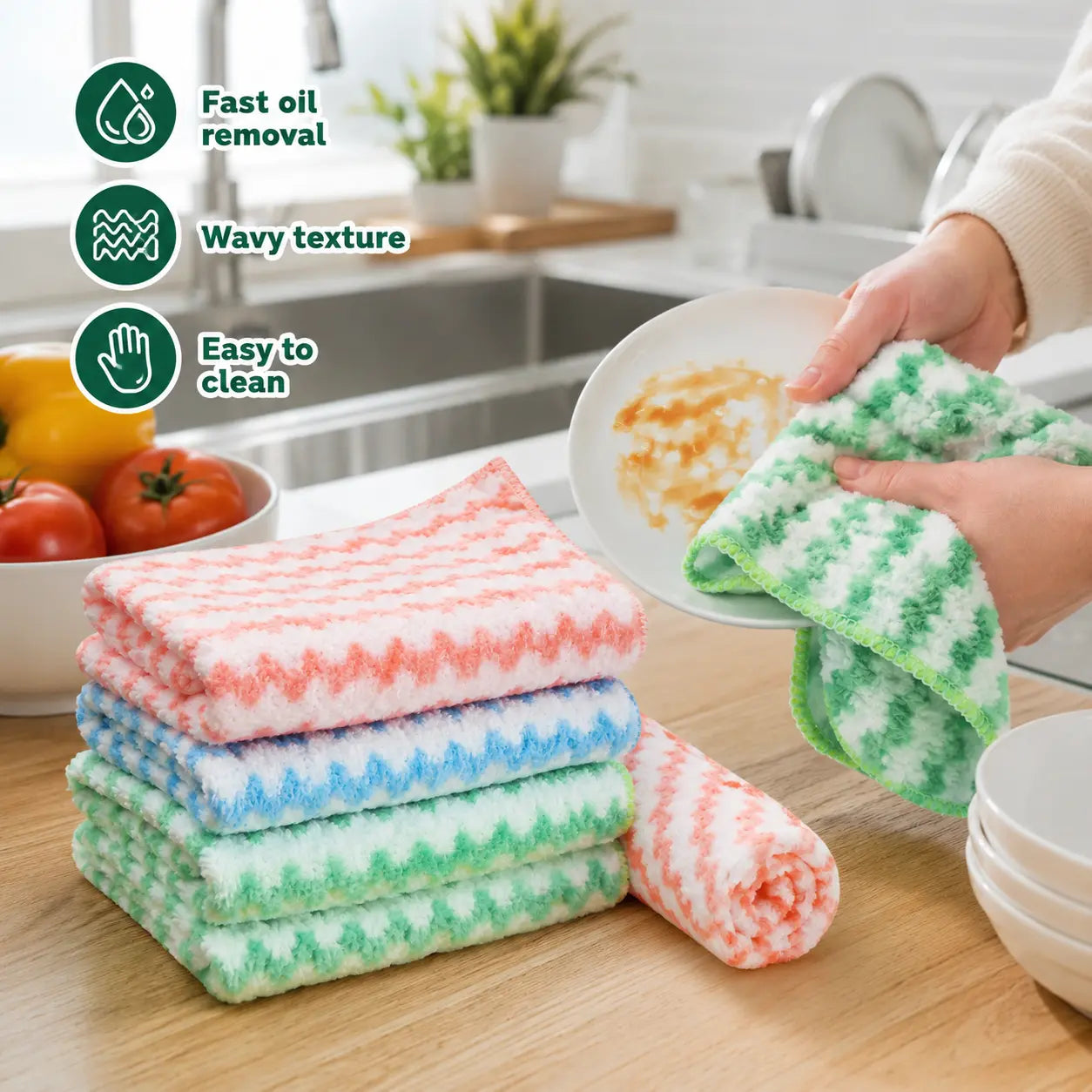 10 Counts Microfiber Cleaning Cloth per pack Single color per pack, colors sent randomly Each package contains only one color, no mixed colors