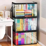 Black PVC Stuffed Animal & Doll Storage Box with Handle – Dustproof, Durable Toy Organizer for Kids’ Room, Playroom, Living Room, or Birthday Gift