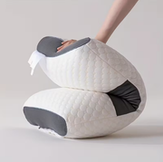 Purchase One And Receive Another at No Cost, Soft Woven Neck Massage Pillows for Couples - Featuring Adjustable Ergonomic, High-Quality Pillow Core, And a Removable Pillowcase for Enhanced Sleeping Comfort.