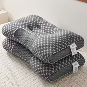 Purchase One And Receive Another at No Cost, Soft Woven Neck Massage Pillows for Couples - Featuring Adjustable Ergonomic, High-Quality Pillow Core, And a Removable Pillowcase for Enhanced Sleeping Comfort.