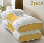Purchase One And Receive Another at No Cost, Soft Woven Neck Massage Pillows for Couples - Featuring Adjustable Ergonomic, High-Quality Pillow Core, And a Removable Pillowcase for Enhanced Sleeping Comfort.