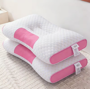 Purchase One And Receive Another at No Cost, Soft Woven Neck Massage Pillows for Couples - Featuring Adjustable Ergonomic, High-Quality Pillow Core, And a Removable Pillowcase for Enhanced Sleeping Comfort.