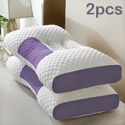 Purchase One And Receive Another at No Cost, Soft Woven Neck Massage Pillows for Couples - Featuring Adjustable Ergonomic, High-Quality Pillow Core, And a Removable Pillowcase for Enhanced Sleeping Comfort.