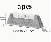 3pcsReplaceable Brush Heads 2-in-1 Window Gap Cleaning Brush Multi-Functional Detachable Brush Heads Suitable for Door and Window Gap Cleaning