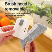 3pcsReplaceable Brush Heads 2-in-1 Window Gap Cleaning Brush Multi-Functional Detachable Brush Heads Suitable for Door and Window Gap Cleaning