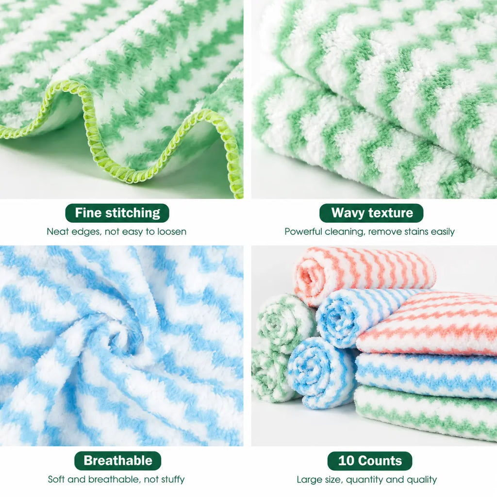 10 Counts Microfiber Cleaning Cloth per pack Single color per pack, colors sent randomly Each package contains only one color, no mixed colors