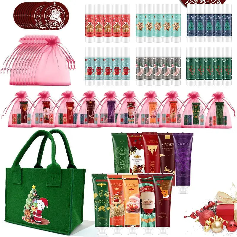 ROZINO Christmas Gift Set for Women - Pampering and Moisturizing 8 Piece Set Includes Bubble Bath Body Wash Hair & Lip Care Products Perfect for Mom Wife or Yourself Soothing Skin Repair Hydrating Moisturize Mask Cleansing