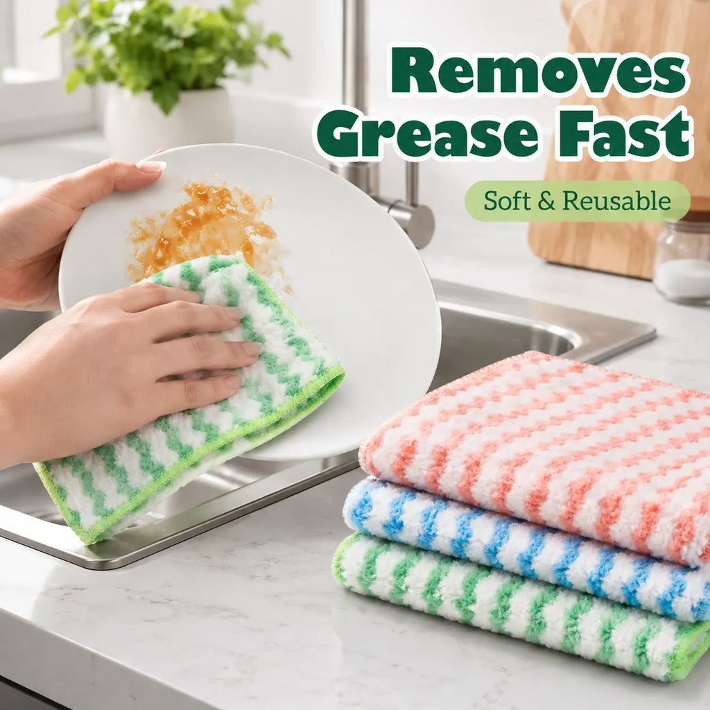 10 Counts Microfiber Cleaning Cloth per pack Single color per pack, colors sent randomly Each package contains only one color, no mixed colors