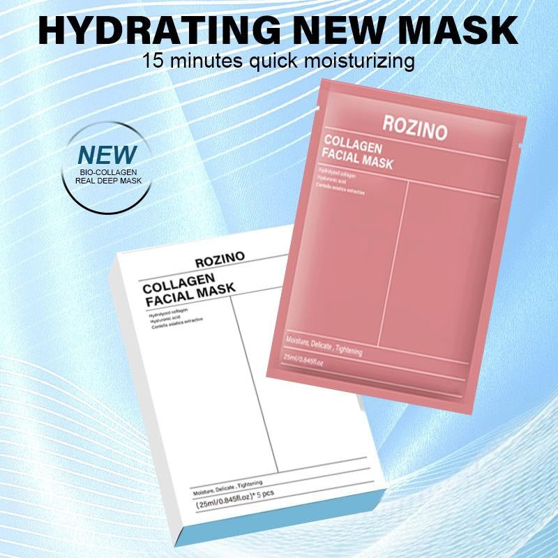 Biological collagen facial mask - moisturizing, pore shrinking, and tightening - enhance skin moisture, shrink pores, enhance elasticity, and glow youthful beauty facial mask
