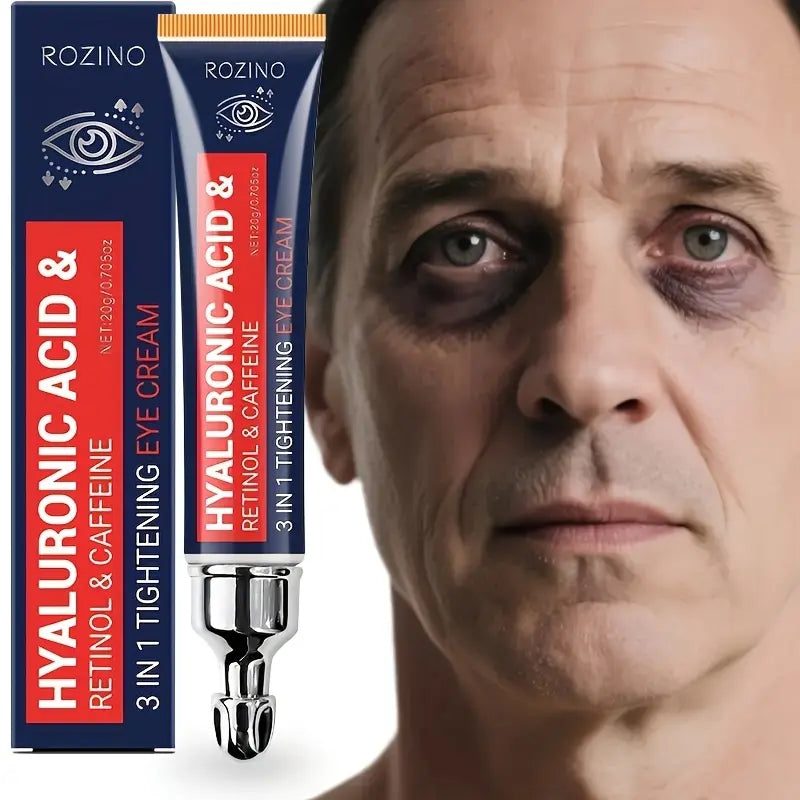 6% Caffeine Eye Cream for Dark Circles - Rapid Wrinkle Repair, Daily 1% Retinol & Hyaluronic Acid to Fight Fine Lines, Wrinkles, & Dark Spots, Eye Care Suitable for Men and Women's 0.71 fl. oz