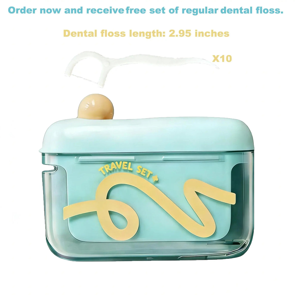 Travel-sized storage case - features an automatic pop-up dispenser, portable and refillable, perfect for oral care at home, in restaurants, and while traveling. Oral Hygiene Kit Oral Care Tools