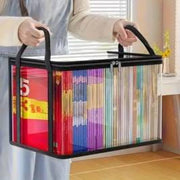 Black PVC Stuffed Animal & Doll Storage Box with Handle – Dustproof, Durable Toy Organizer for Kids’ Room, Playroom, Living Room, or Birthday Gift