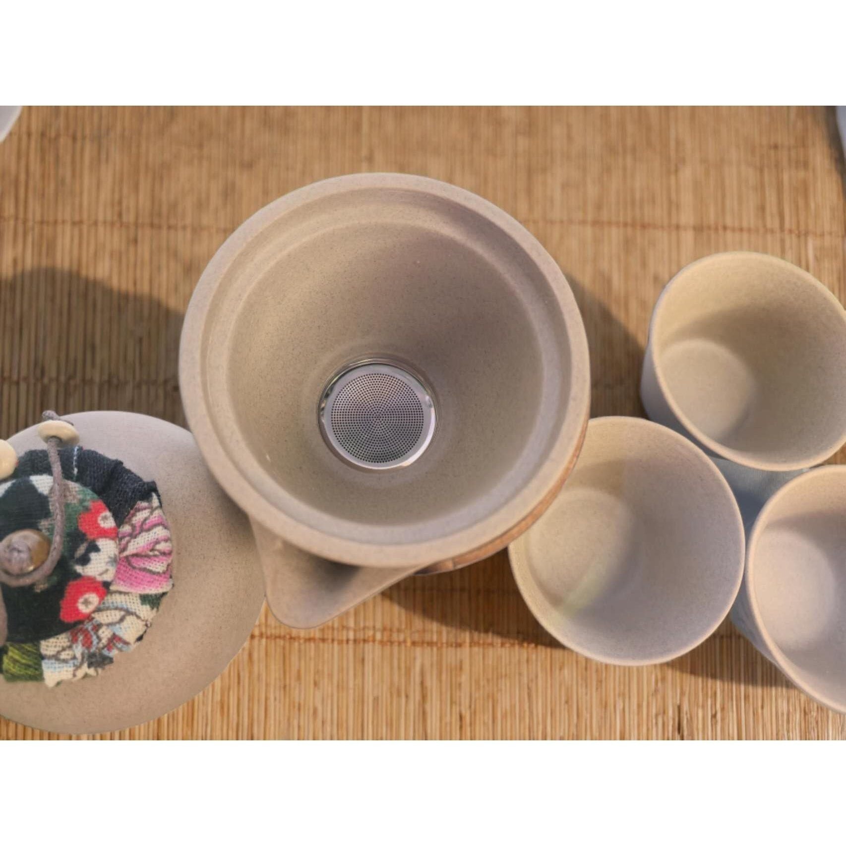 Travel Tea Set with Gift Box - Compact Portable Design for Home & Travel - Elegant Tea Experience - Perfect Gift for Any Occasion Portable - Includes Teapot, Cups, and Decorative Lid - Tumblers Included