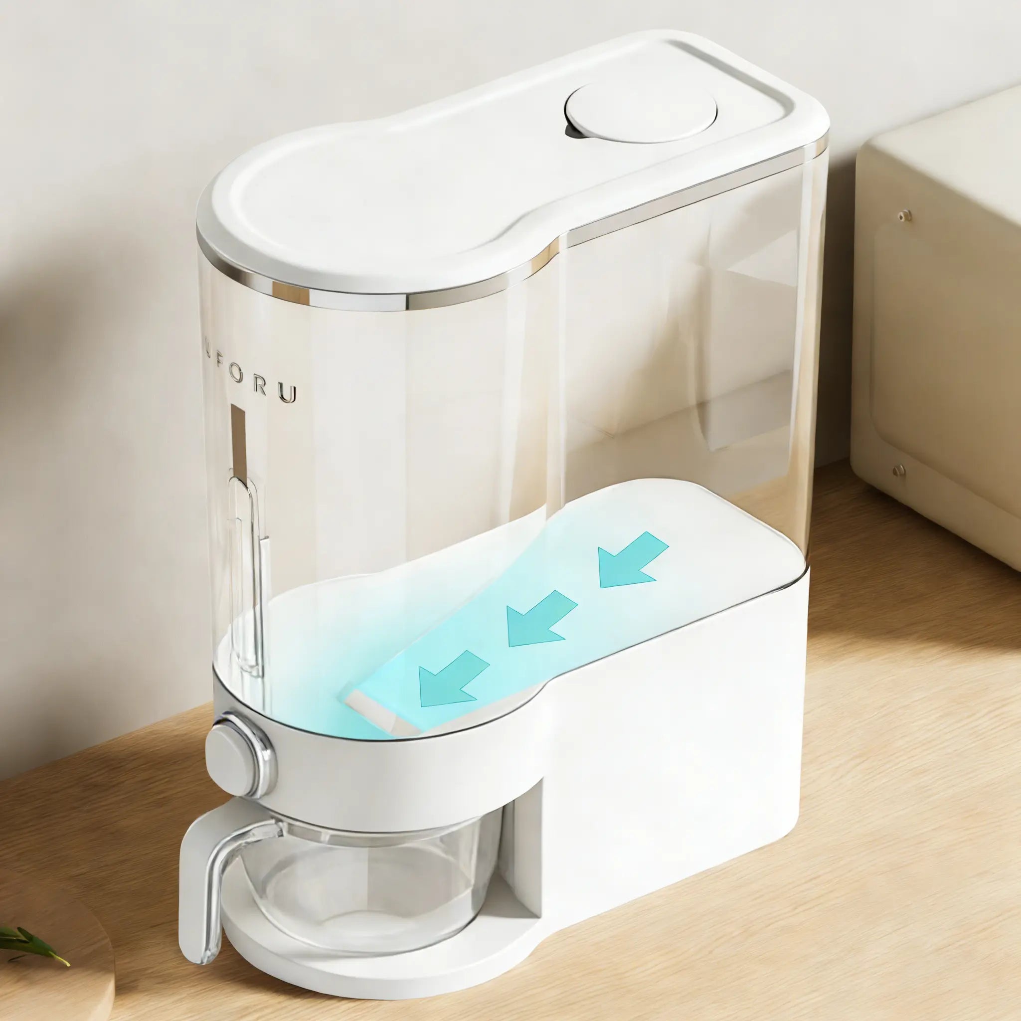 insect-proof airtight Rice Dispenser with Measuring Cups - Moisture-Resistant Plastic, Airtight Grain Storage Container for Soybeans, Corn & Cereals,pet food,cat food,dog food,suitable for kitchen and food storage room,dealsforyou#SummerWins