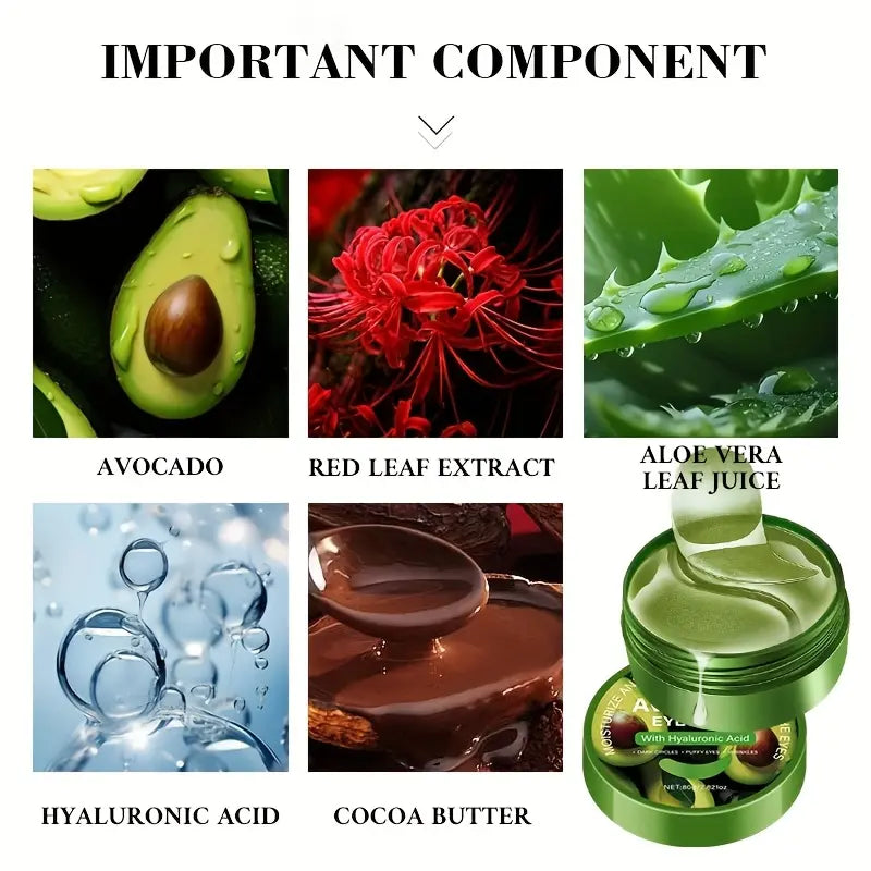 Under Eye Patches for Puffy Eyes and Dark Circles –80g  Aloe Vera Under Eye Mask with Pure Natural Extracts to Combat Puffiness, Fine Lines, Wrinkles, and Bags eye moisturizer Moisturizing Radiant Nourishing Repair