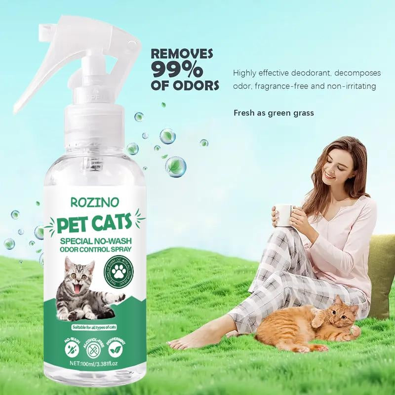 Green Power! ROZINO Cat Spray: Odor - Free & All - Natural