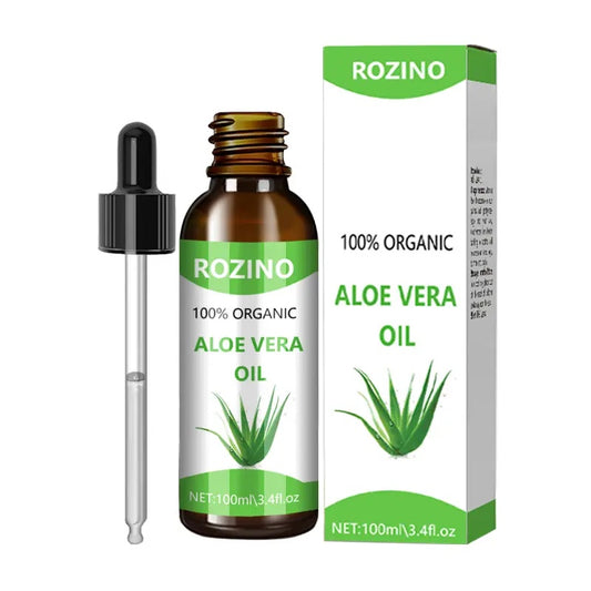 Rozino 100% Pure Aloe Vera Essential Oil High Concentration Long Lasting Fragrance Curly Hair Oil Treatment Aroma Haircare 100ml