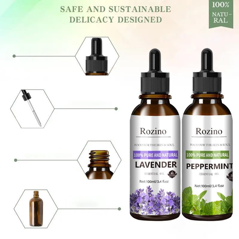 Rozino 100% Pure Natural Argan Essential Oil - Nourish Skin & Soul Herbal Hair Serum with SPF 15 curly  hair  oil  treatment