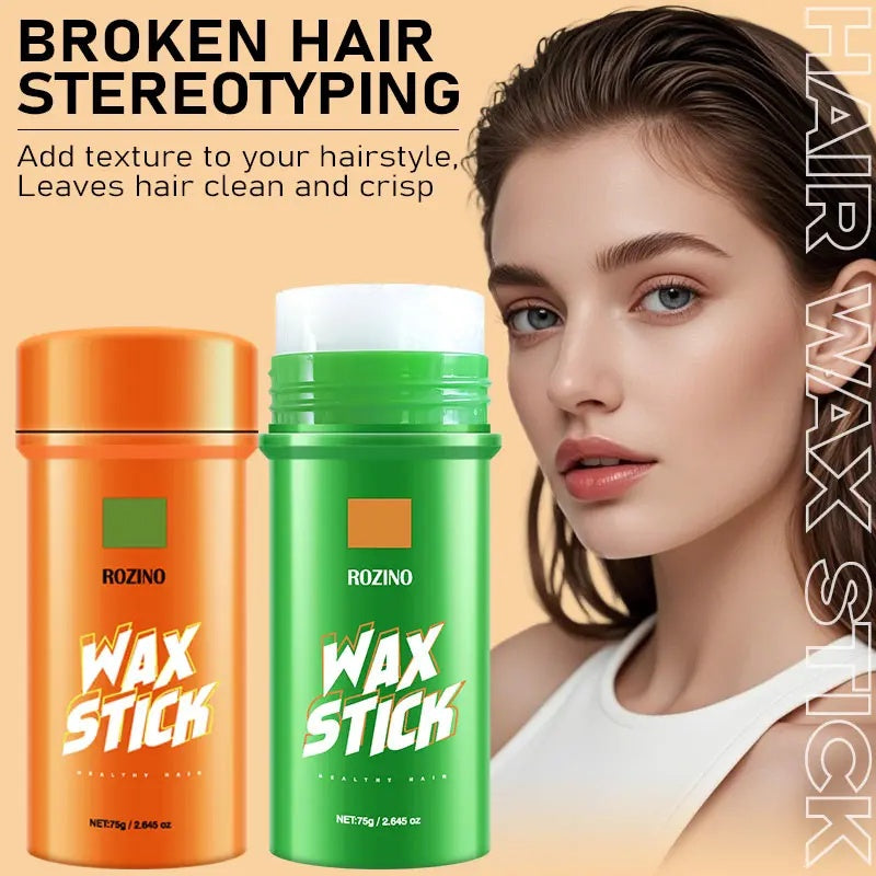 ROZINO 2PCS Hair Wax Stick with Coconut Oil Non-Greasy Styling Wax Hair Pomade Stick for Flyaways & Edge Frizz Hair Care
