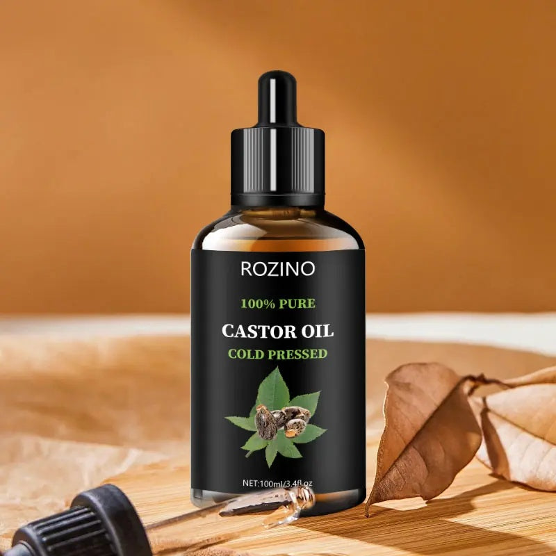 ROZINO Castor Oil: All - in - One Care for Hair, Skin & More! Cold - Pressed & Pure