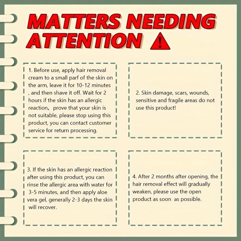 Rozino Coconut Oil Hair Removal Cream - Mild Formula for Easy Hair Removal - Gentle Wax for Sensitive Skin - 100g Container Body Care Cosmetic