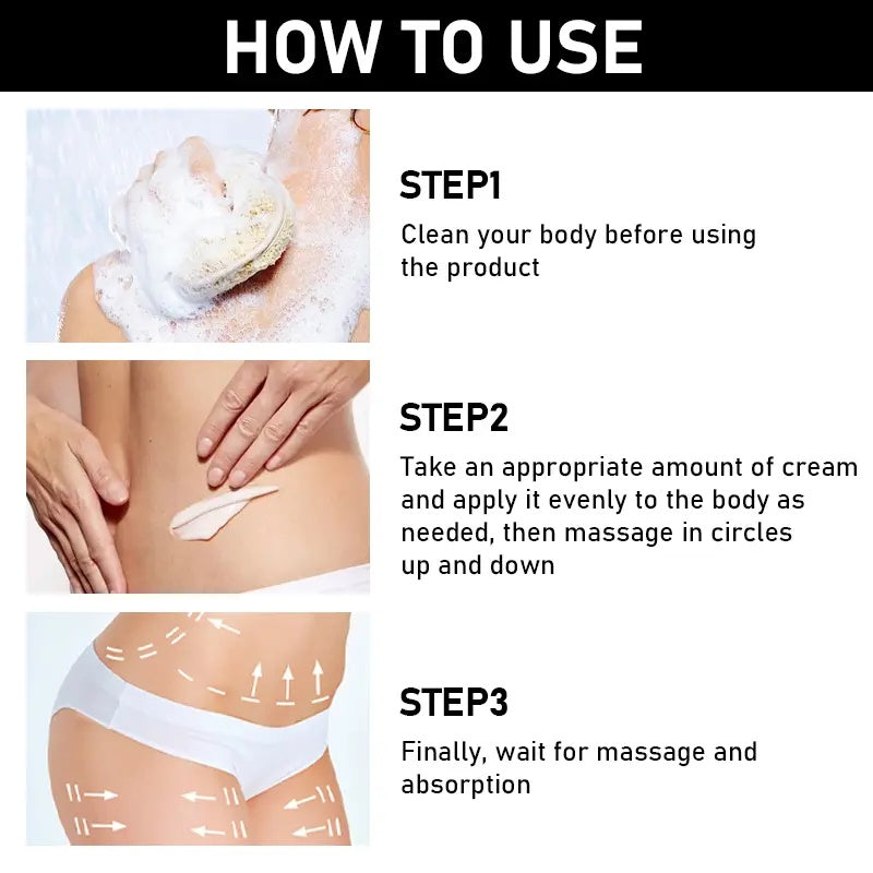 ROZINO  Cream - Tightens Loose Belly Skin & Skin On Legs Arms Body & Butt - 60ml Moisturizing Formula for Defined Look