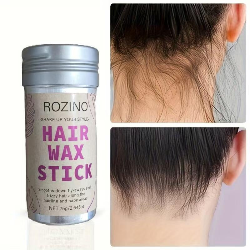 ROZINO Hair Wax Stick — Flyaway control and styling pomade for kids, women and men, ideal for creating hair buns and hair accessories (2 packs of wax) Haircare Gel