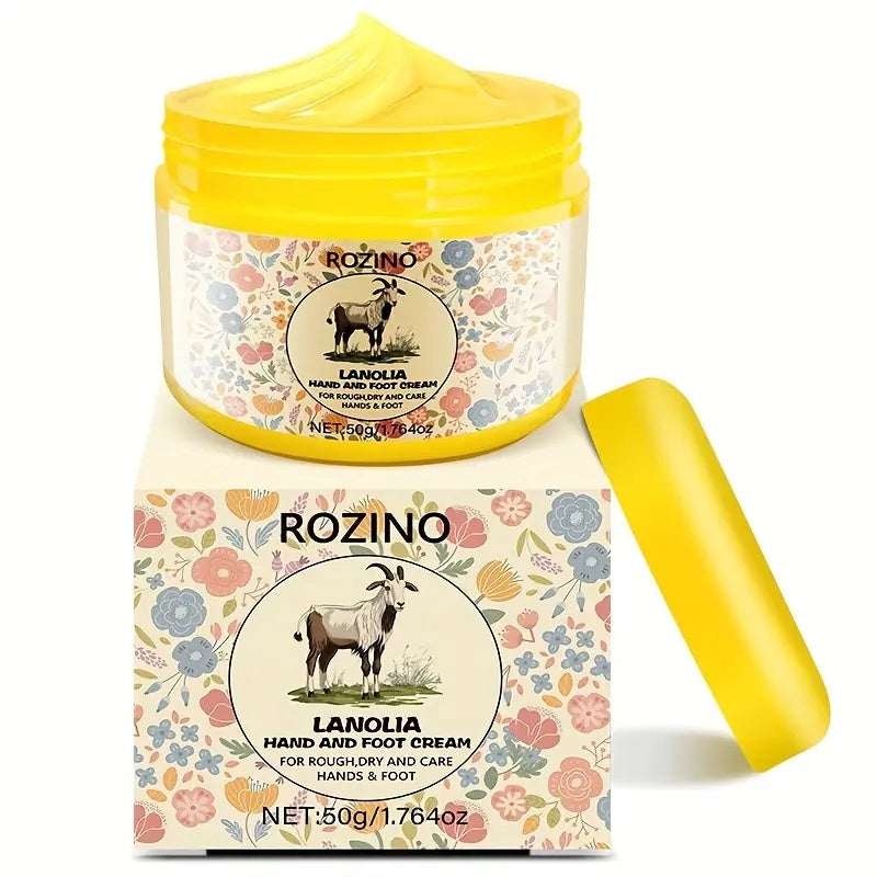 ROZINO Lanolin Hand & Foot Cream - Spa-Like Softness for Soothing Nails - Contains Lanolin for Skin Care - Perfect for Hands and Feet - Transform Your Skincare Routine Lotion