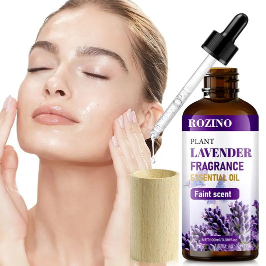 ROZINO Lavender Essential Oil 100ml Pure Natural Faint Scent for Diffuser Body Aromatherapy & Soap Making Plant Fragrance