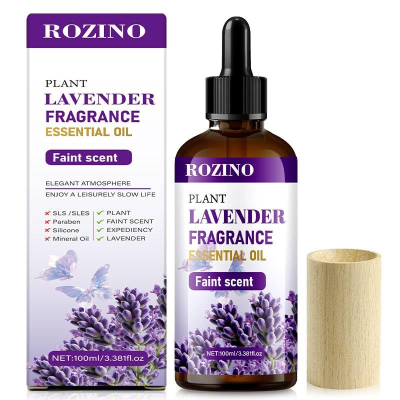 ROZINO Lavender Essential Oil 100ml Pure Natural Faint Scent for Diffuser Body Aromatherapy & Soap Making Plant Fragrance
