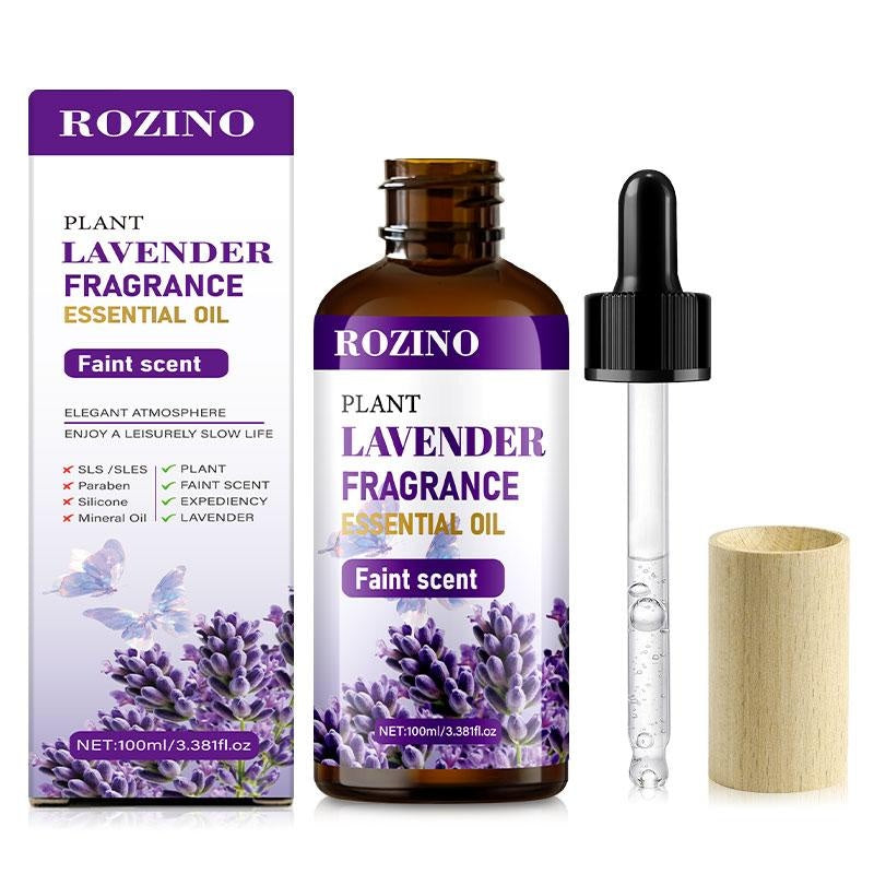 ROZINO Lavender Essential Oil 100ml Pure Natural Faint Scent for Diffuser Body Aromatherapy & Soap Making Plant Fragrance