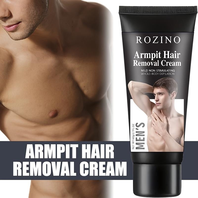 Rozino Men’s Armpit Hair Removal Cream | Gentle Armpit Hair Removal, Whole - Body Usable