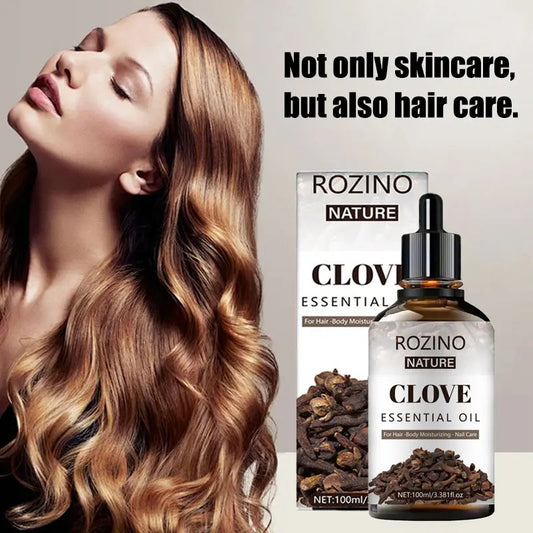 ROZINO Nature Clove Essential Oil - Unisex Hair & Body Care - 100ml Natural Aromatherapy Oil for Skin & Hair