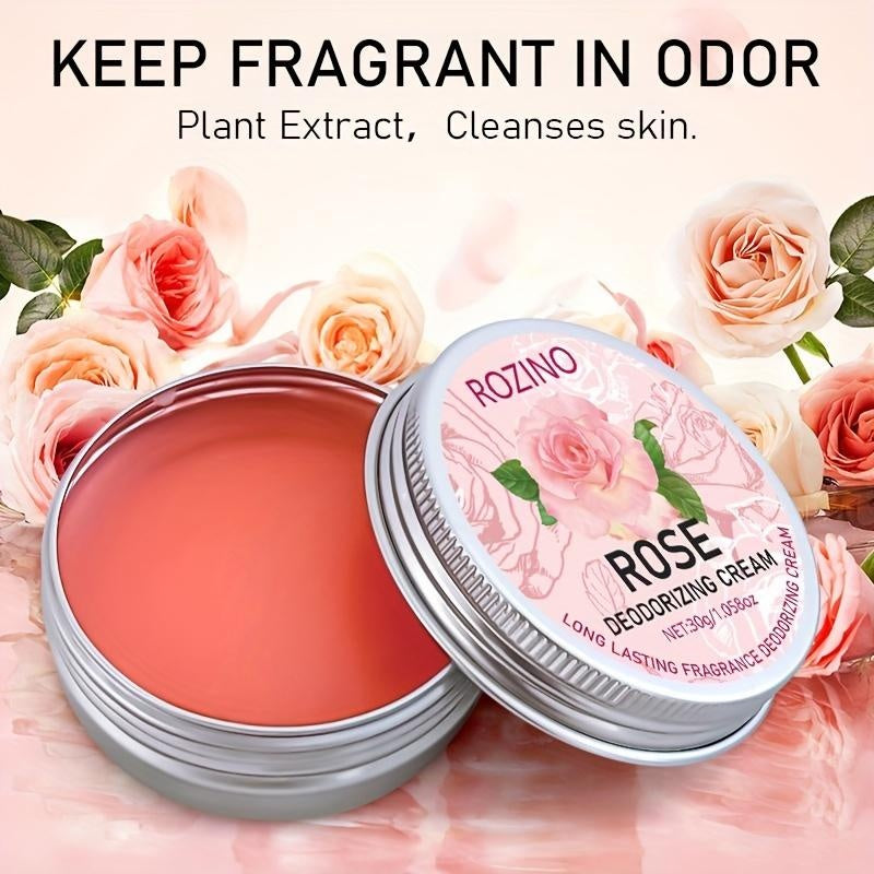 ROZINO Rose Deodorizing Cream | Long - lasting Fragrance, Say Goodbye to Odors, Awaken Confident Charm
