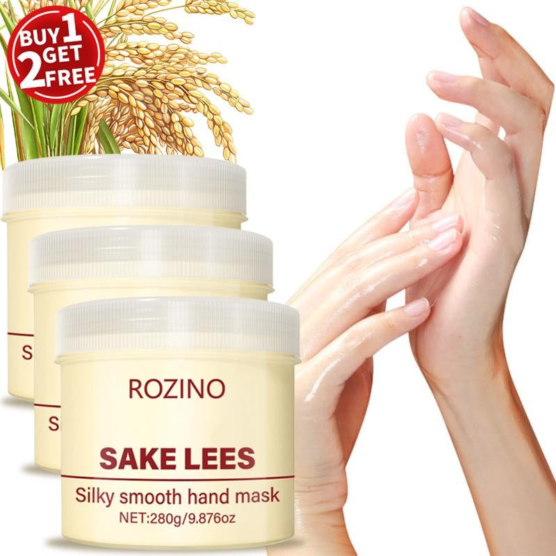 Rozino Sake Lees Silkysmooth Hand Mask - 280g Silky Smooth Formula for Hand Skin Care & Moisturization