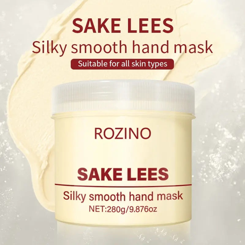 Rozino Sake Lees Silkysmooth Hand Mask - 280g Silky Smooth Formula for Hand Skin Care & Moisturization