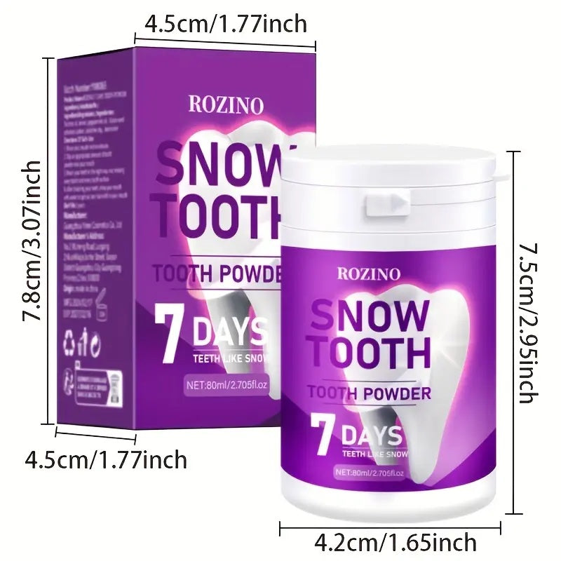 Rozino Snow Tooth Powder: 7 - Day Teeth Whitening for a Snow - White Smile